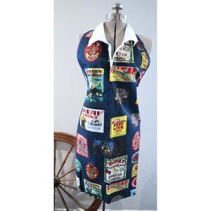 Vintage Apron Souvenir Australia Beer Labels of Australia Blue